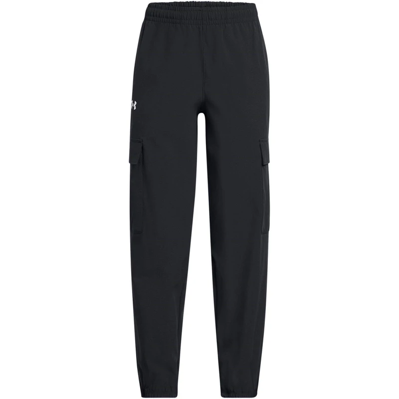 Image of Under Armour Rival Cargo Open Hem Fleece Joggers Black female 9-10 (M)