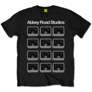 Image of Abbey Road Studios VU Meters Mens Black T Shirt: Small