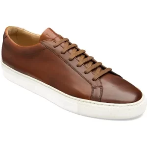 Image of Loake Mens Sprint Trainers Chestnut Calf Leather 9