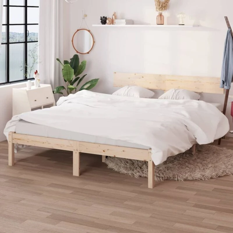 Image of VIDAXL Bed Frame without Mattress Solid Wood 120x200cm Vidaxl 8720286763032