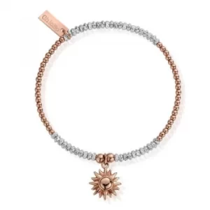 Image of ChloBo Sterling Silver Rose Gold Plated Sparkle Sun Bracelet