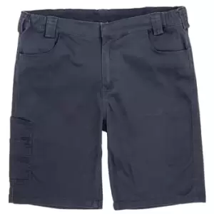 Image of Result Mens Workguard Slim Chino Shorts (S) (Navy Blue) - Navy Blue