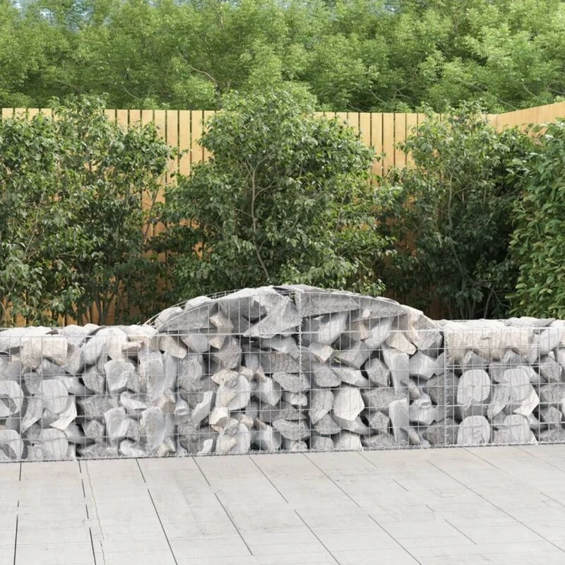 Image of VIDAXL Vidaxl - Arched Gabion Baskets 10 pcs 300x50x60/80cm Galvanised Iron 8720845572563