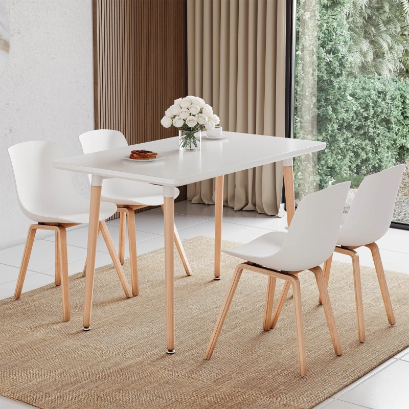 Image of Lassic Vida Designs Batley 4 Seater Square Dining Table White unisex 4 Seater