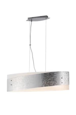 Image of PARIS 4 Light Straight Bar Pendant Ceiling Light Silver 75x20cm