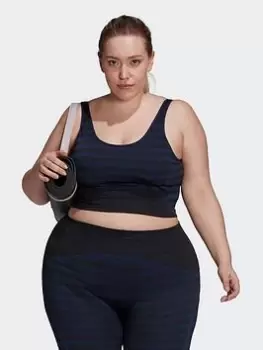 Image of adidas Marimekko AEROKNIT Light-Support Bra (Plus Size), Orange, Size 3X, Women