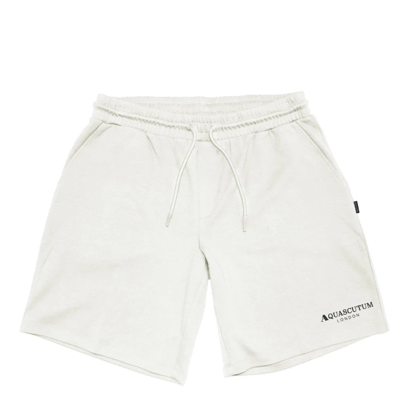 Image of Aquascutum Mens Fleece Jogger Shorts Fleece Shorts Small Beige 47098304350