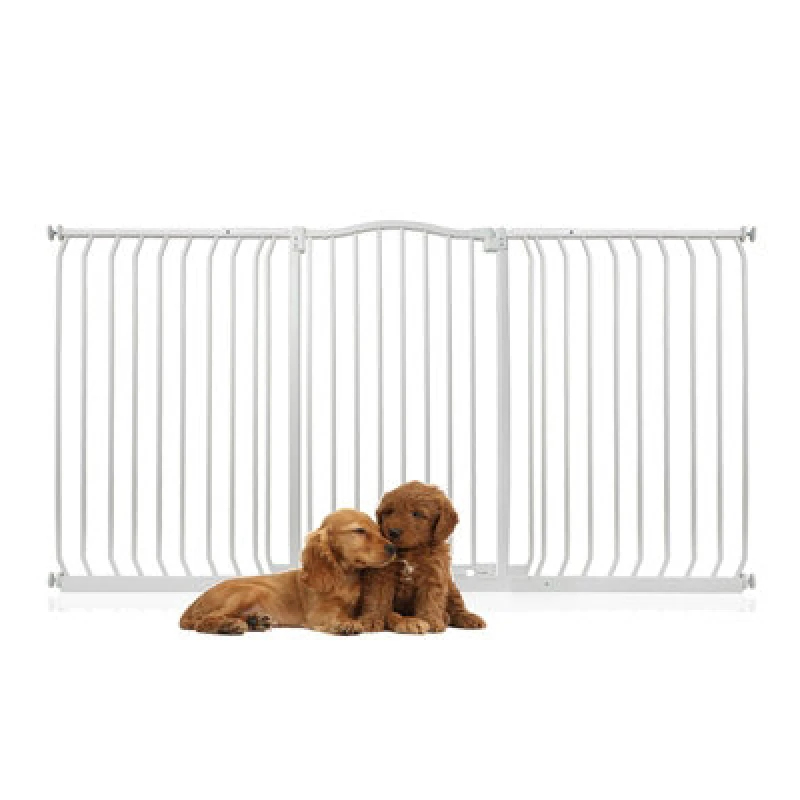 Image of Bettacare Extra Tall Curved Top Dog Gate, 179Cm - 188Cm, Matt White, Extra Tall 100Cm In Height, Pressure Fit Pet Gate