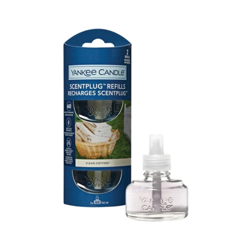 Image of Yankee Candle Scent Plug Refill Clean Cotton (4 Pack) 1723617E