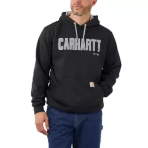 Image of Carhartt Mens Felt Logo Graphic Loose Fit Sweatshirt M - Chest 38-40' (97-102cm)