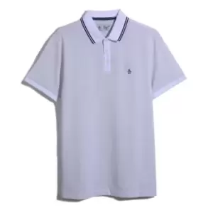 Image of Original Penguin Jacquard Polo Shirt Mens - White