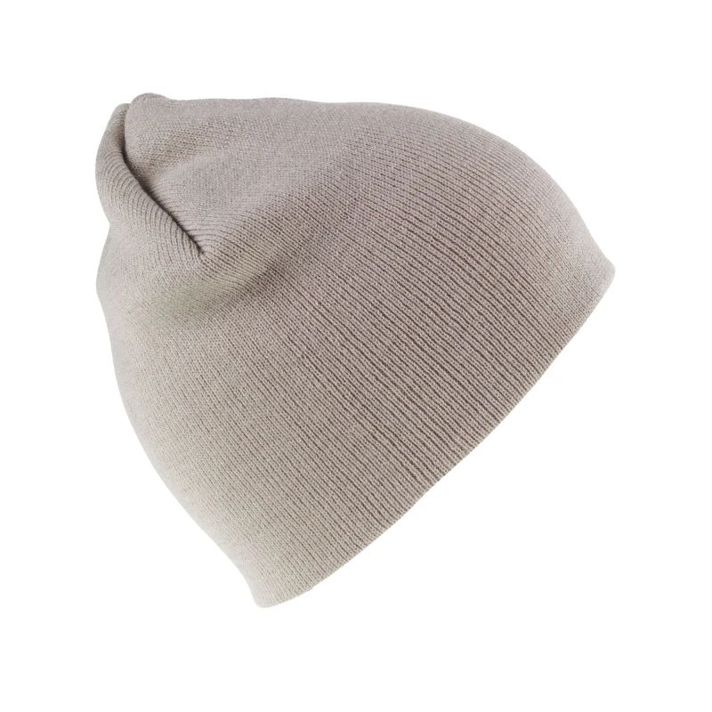 Image of Result Result Men Acrylic Soft Touch Beanie in Stone Stone One Size Male 5063527386311