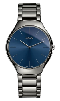 Image of Rado True Thinline Unisex watch - Water-resistant 3 bar (30 m), Plasma high-tech ceramic, blue