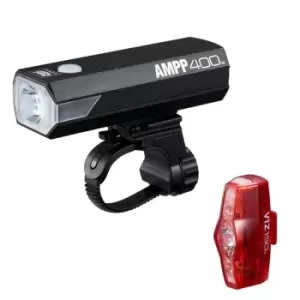 Image of Cateye Ampp 400 and Viz 150 Rechargeable Bike Light Set