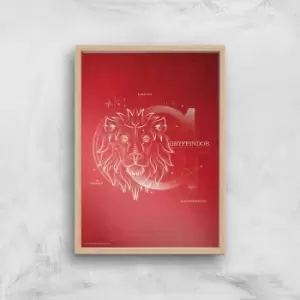 Image of Harry Potter Gryffindor Giclee Art Print - A2 - Wooden Frame