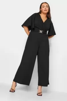 Image of Belted Wrap Jumpsuit