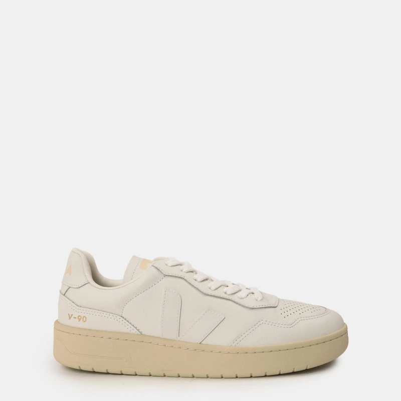 Image of Veja Womens Bastle Leather Court Trainers White female 6 (39)