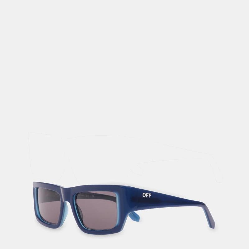Image of Off White Prescott Sun Square Sunglasses Blue Dark Grey unisex One Size