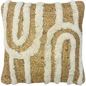 Image of Furn Unio Braided 100% Jute Cushion Cover, Natural, 45 x 45 Cm