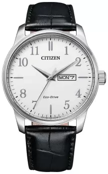Image of Citizen BM8550-14A Mens Eco-Drive White Dial Black Watch