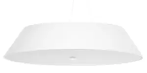 Image of Vega Cylindrical Pendant Light White 70cm E27