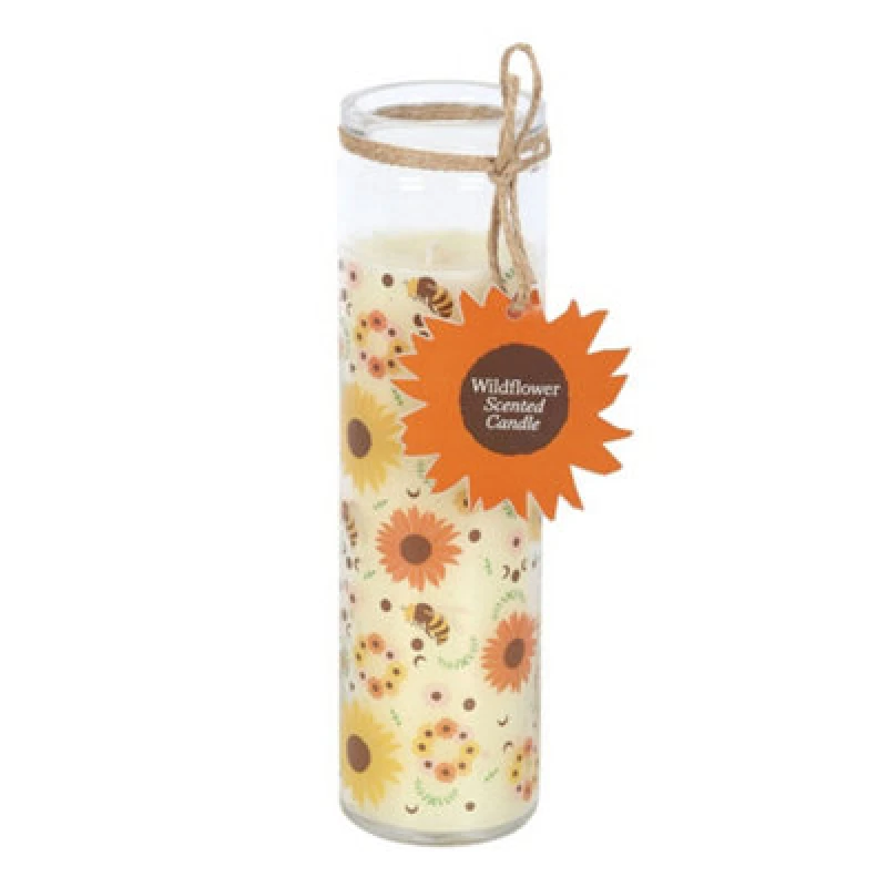 Image of Something Different Something Different Solstice Wildflower Summer Tube Candle in White White One Size Unisex 5063750988979