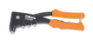 Image of Beta Tools 1741B Riveting Pliers with 4 Nozzles 260mm 017410350