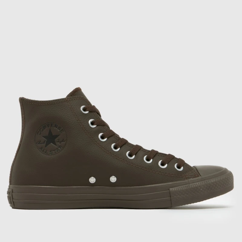 Image of Converse All Star Hi Trainers in Brown Brown UK 8 (EU 41½)