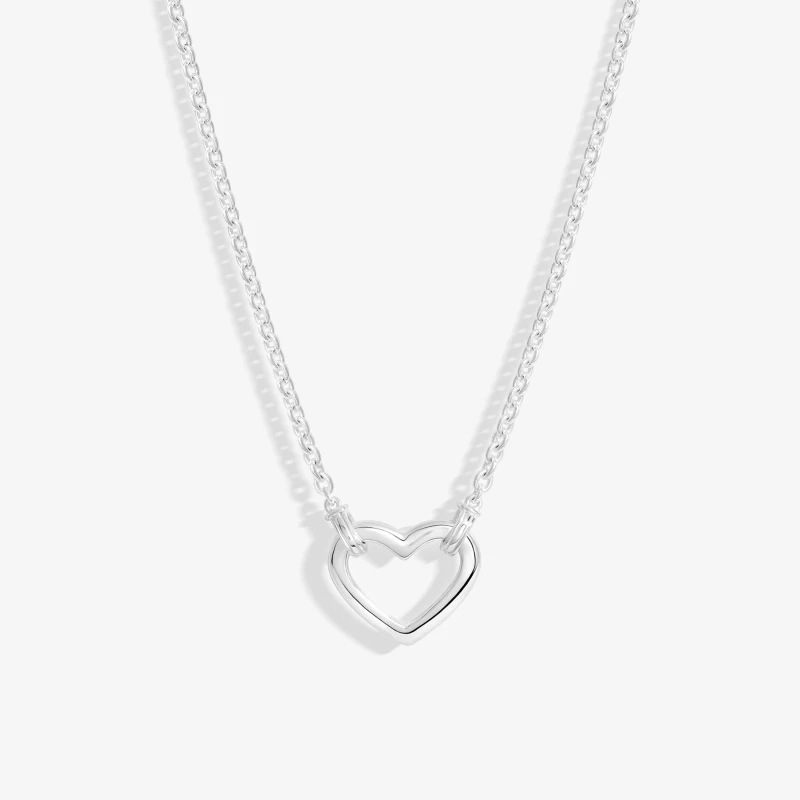 Image of Simply Silver Sterling Silver 925 Polished Open Heart Necklace Jewellery Sets One Size Silver 72198411000