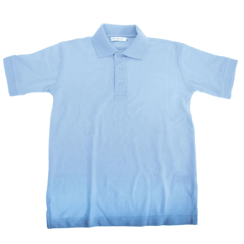 Image of Kustom Kit Klassic Superwash 60 Polo Shirt Pack of 2 in Light Blue Size: 3-4 Years Light Blue Unisex 3-4 Years