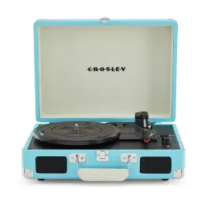 Image of Crosley Cruiser Plus Turquoise Turntable With Bluetooth Out