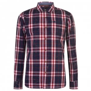 Image of SoulCal Long Sleeve Check Shirt Mens - Navy/Red/White