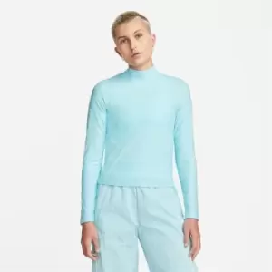 Image of Nike Sportswear Funnel Neck T Shirt - Blue