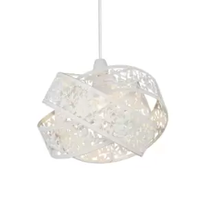 Image of Light Shade 3 Layer Ball Fretwork - Matt White - TJ Hughes