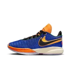 Image of Nike Lebron 20 Summer Fun Gs, Racer Blue/Black-Vivid Purple, Unisex, Basketballshoes grade school, DQ8651-401