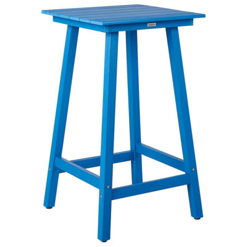 Image of Beliani Garden Bar Table Adirondack 60 Cm 59cm Synthetic Material Blue