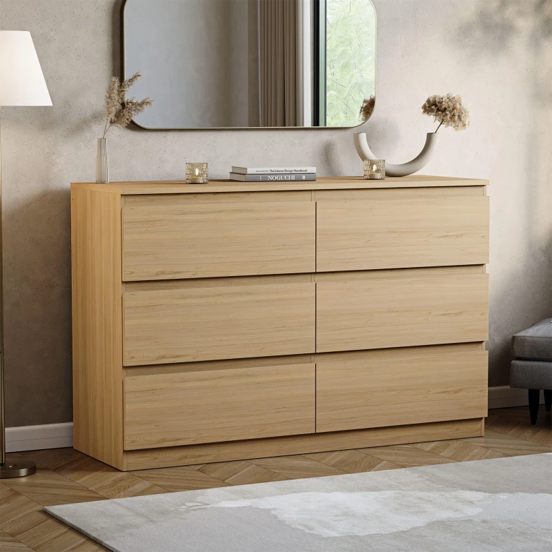 Image of Lassic Vida Designs Denver 6 Drawer Chest Pine unisex 6 Drawer