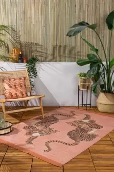 Image of Tibetan Tiger Woven Tribal-Inspired UV & Water Resistant Outdoor Rug