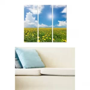Image of MDF80824048 Multicolor Decorative MDF Painting (3 Pieces)
