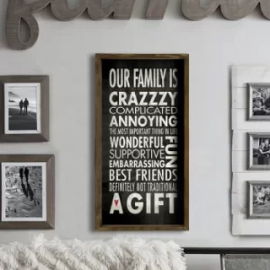 Image of KZM342 Brown White Black Decorative Framed MDF Painting