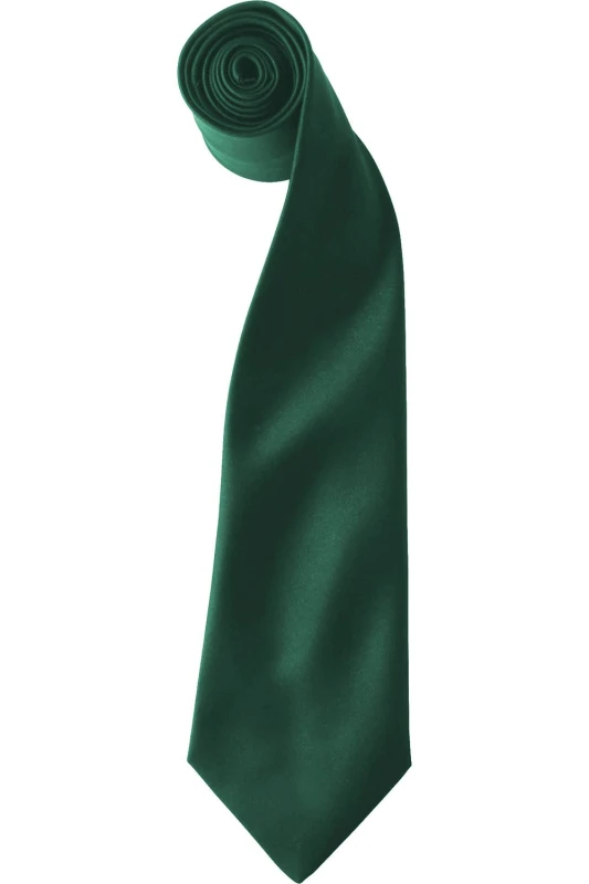 Image of Premier Premier Men Colours Satin Clip Tie Pack of 2 in Bottle Green Bottle Green One Size Male 5059269153830