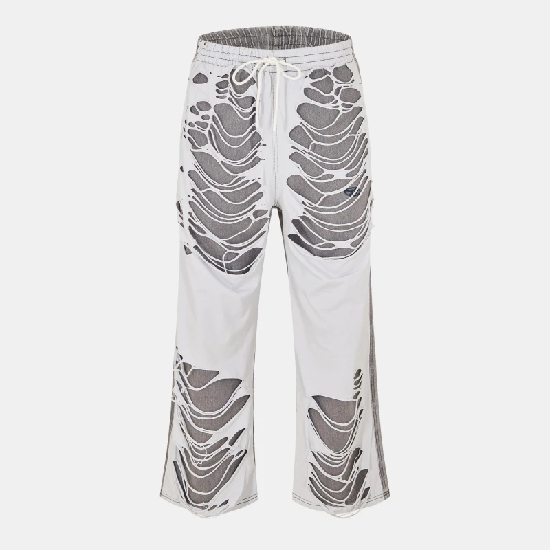 Image of Diesel Mens Wide Leg Relaxed Denim Jeans Black/Grey Denm male XS