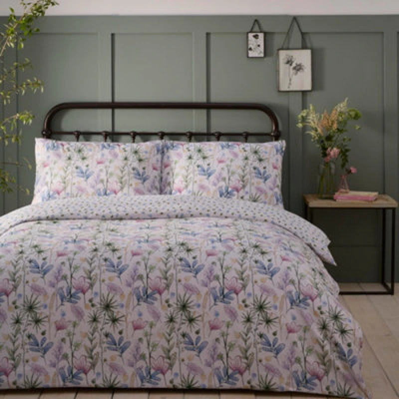 Image of Portfolio Home Kew Pink Duvet Cover Set Floral Bedding
