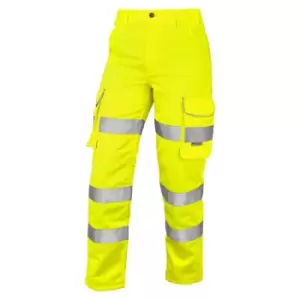 Image of Leo Workwear Pennymoor ISO 20471 CL 2 Poly/Cotton Womens Cargo Trouser Hi-vis Y