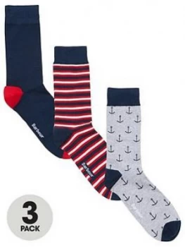 Image of Barbour Mixed 3 Pack Sock Gift Set