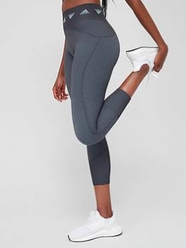 Image of adidas Aeroknit 7/8 Leggings - Grey, Size S, Women