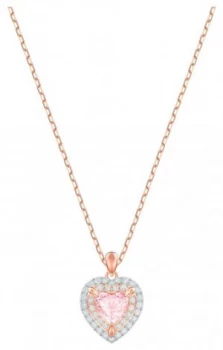 Image of Swarovski One Rose Gold Plated Pendant Necklace Multi- Jewellery