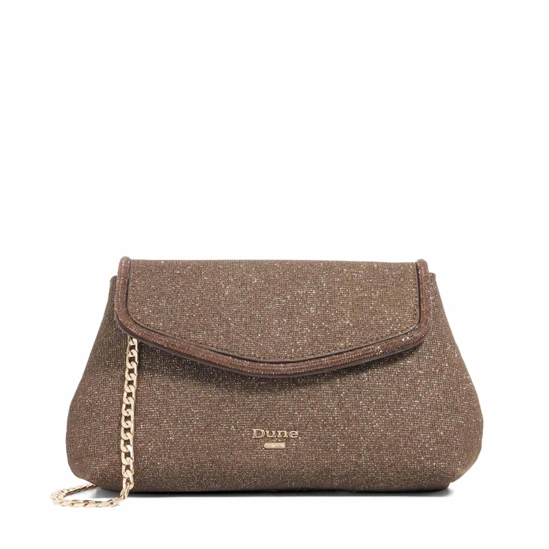 Image of Dune London Womens Elegant Clutch Bag Bronze female One Size