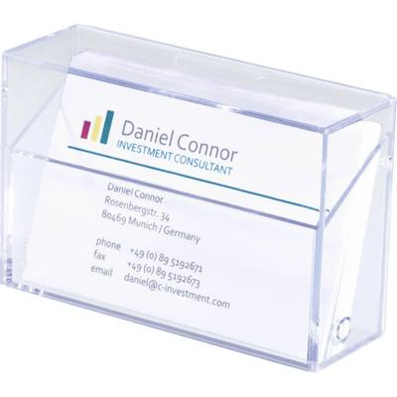 Image of Sigel Sigel Business card box VA110 No. of compartments:1 100 cards Transparent VA110