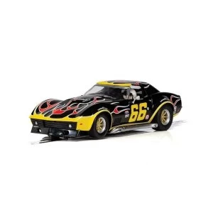 Image of Chevrolet Corvette No 66 Flames Scalextric Classic Car